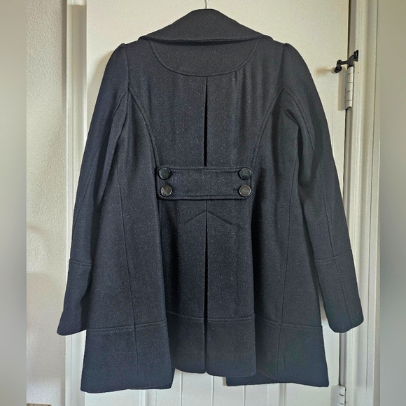 Guess Brand Peacoat Wool blend coat, Size: S,  Black - Picture 3 of 3